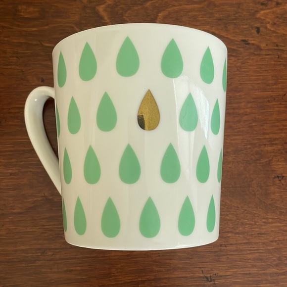 Clay Art Green, Gold, and White Mug Dishwasher Safe OS EUC - Picture 4 of 5